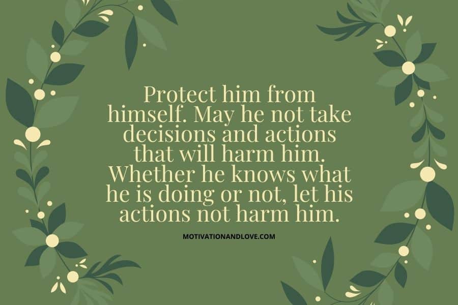 Samples of Prayer for Son Protection