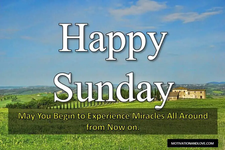 Happy Sunday Miracle All Around