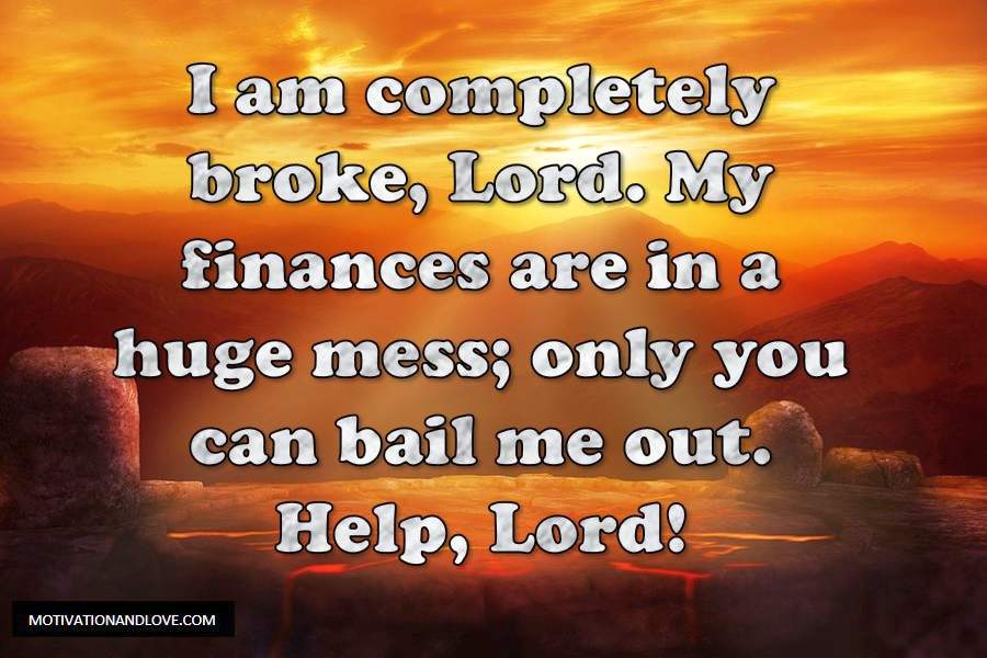 prayer for help with finances