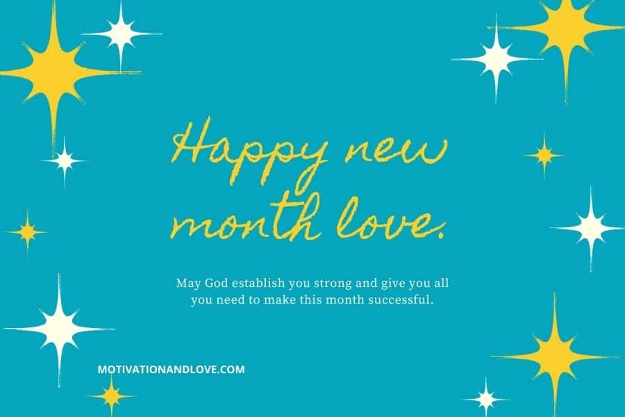 Happy New Month Greetings to My Love