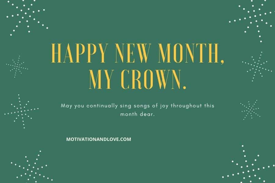 Happy New Month Love SMS Messages