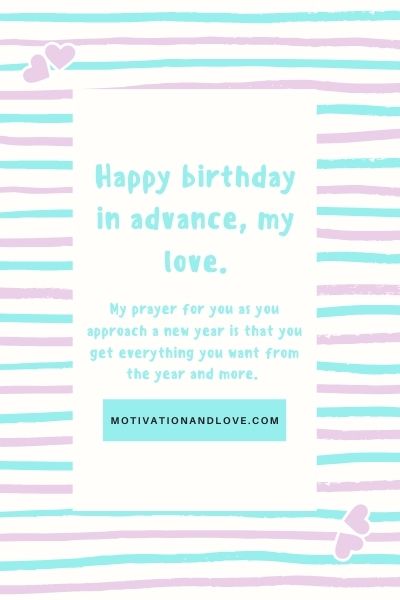 Happy Birthday Husband in Advance