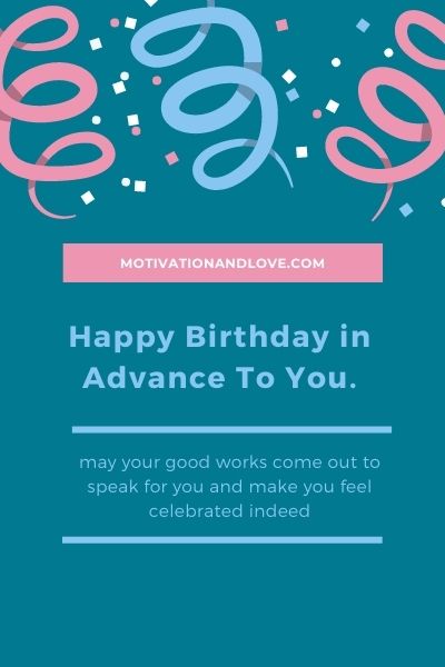 Happy Birthday Husband in Advance
