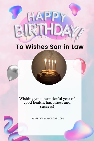 Happy Birthday Wishes Son in Law Images