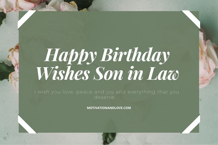Happy Birthday Wishes Son in Law