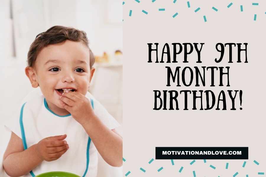 9th Month Birthday Baby Boy Wishes