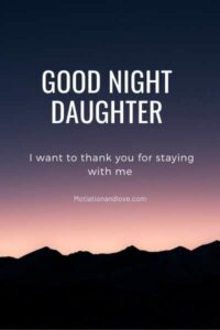 Goodnight Messages for My Daughter with Quotes