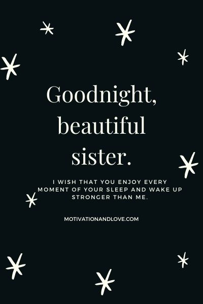 Good Night Wishes Messages and Quotes for My Sister