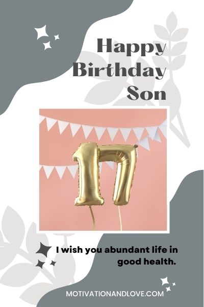 Happy 17th Birthday Son Images