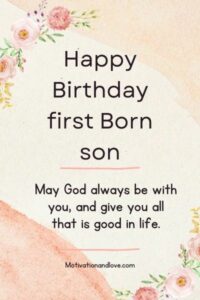 Happy Birthday Messages for First Born Son - Motivation and Love
