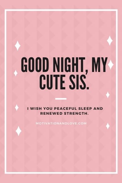 Good Night Wishes Messages and Quotes for My Sister