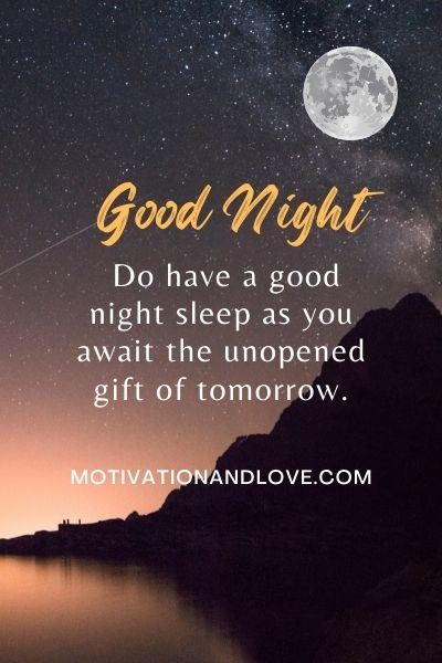 Inspirational Good Night Quotes for Someone Special - Motivation and Love