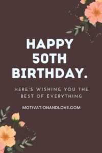 Happy 50th Birthday Messages for Sister - Motivation and Love