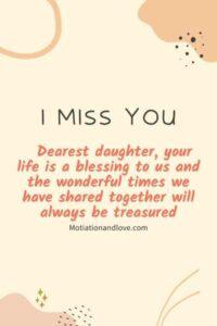 I Miss You My Daughter Messages from Mom or Dad - Motivation and Love