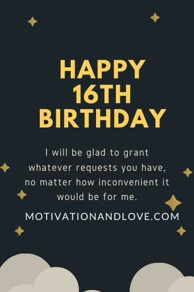 Sweet 16 Birthday Wishes 