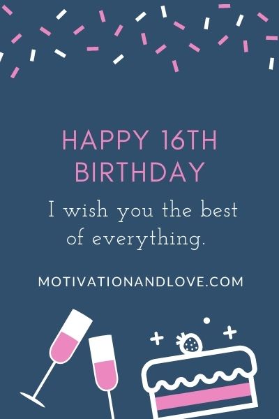 Sweet 16 Birthday Wishes 