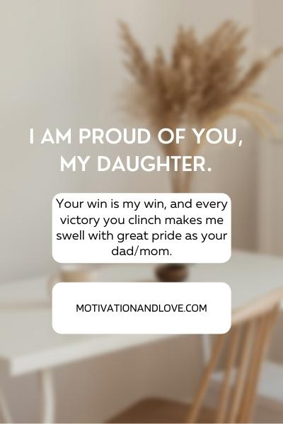 Proud Parents Message To A Daughter I Am Proud Of My Daughter Quotes - Motivation And Love