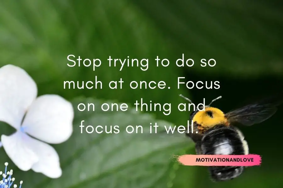 Do One Thing at a Time Quotes