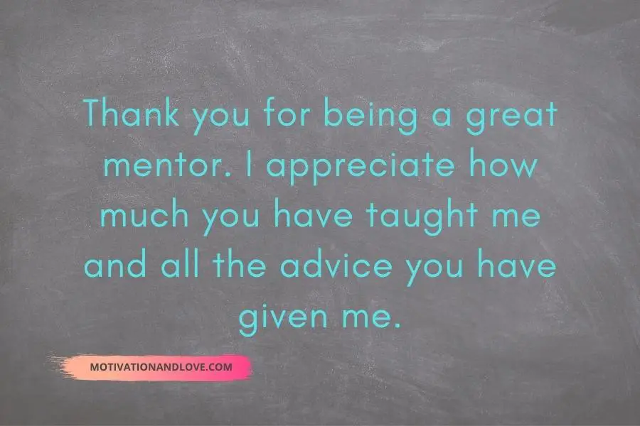 Thank You Mentor Messages