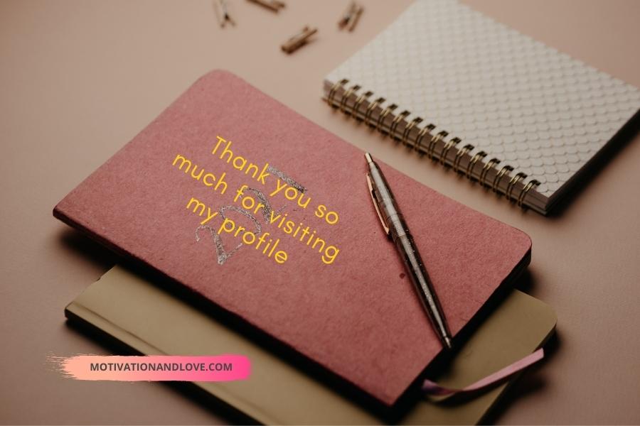 Thanks for Visiting My Profile Quotes