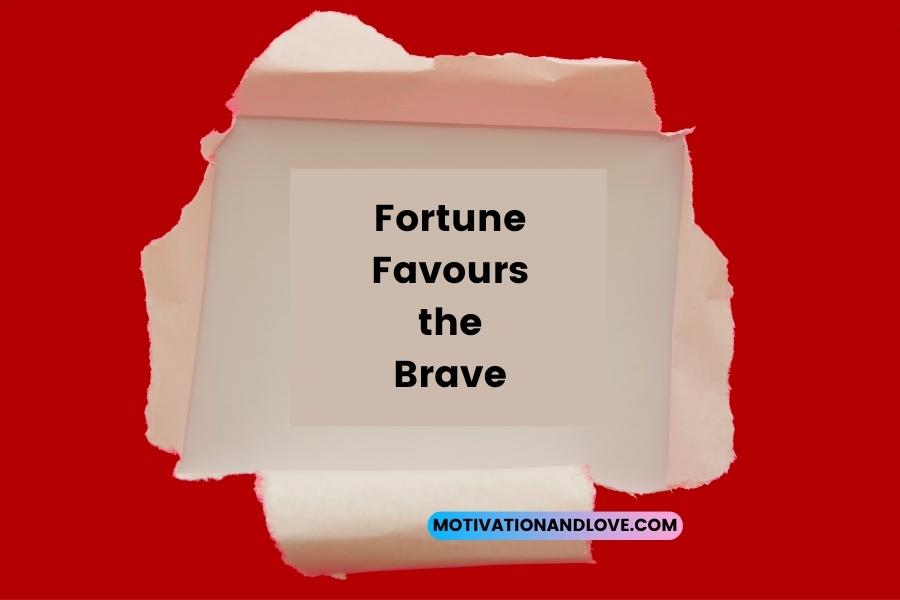 Fortune Favours the Brave Quotes
