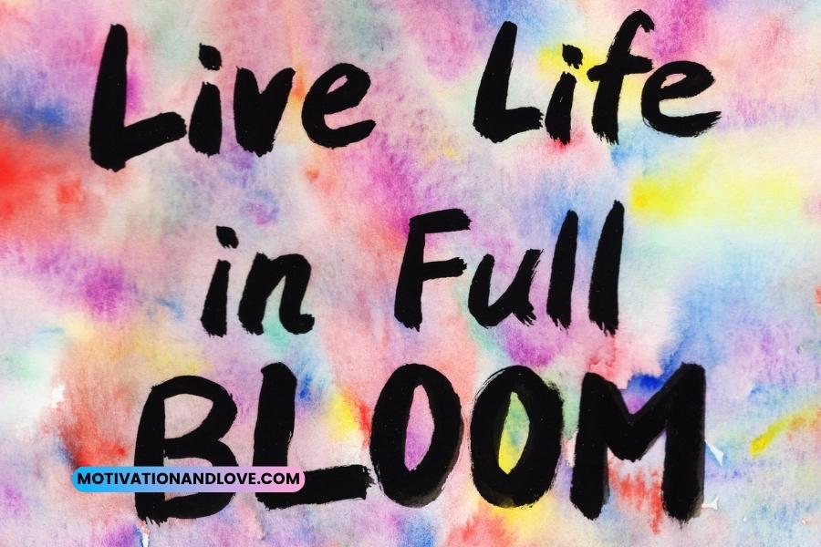 Live Life in Full Bloom Quotes