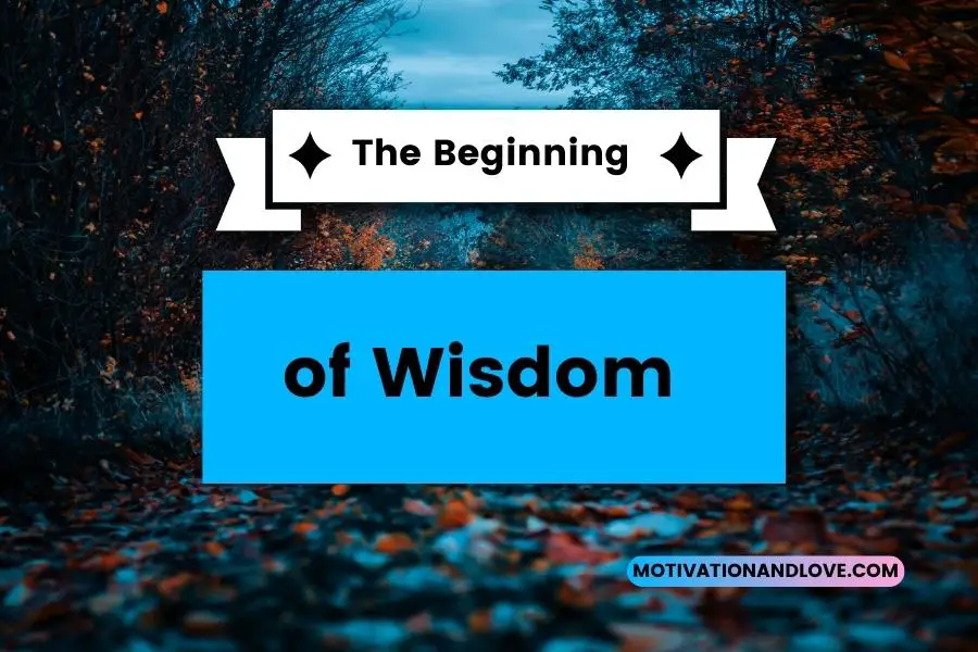 The Beginning of Wisdom Quotes