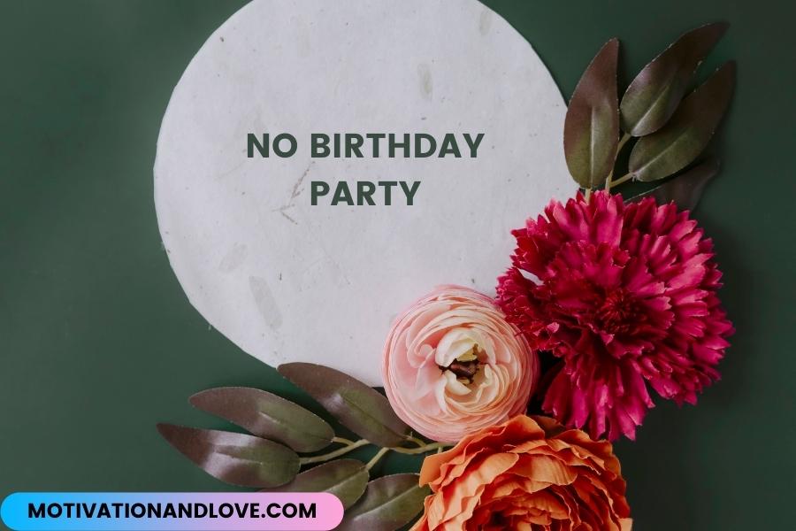 No Birthday Party Quotes