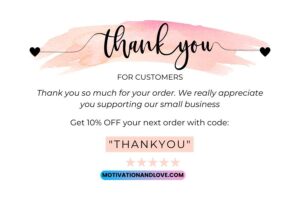 Thank You Captions for Customers - Motivation and Love