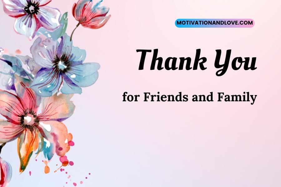 Thank You Quotes for Friends and Family