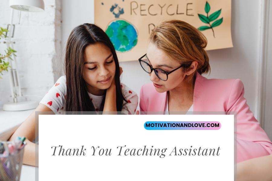 Thank You Teaching Assistant Quotes