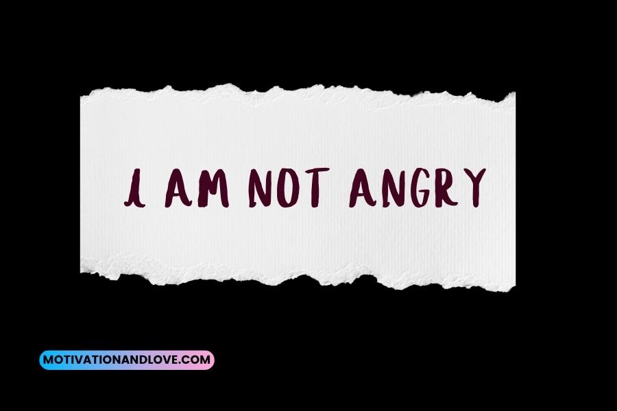 I Am Not Angry Quotes
