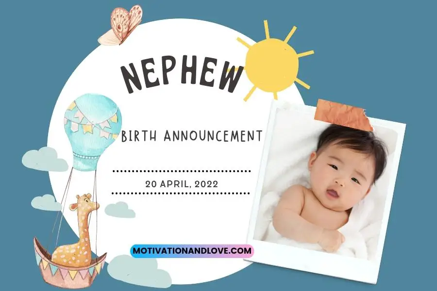 Nephew Birth Announcement Quotes